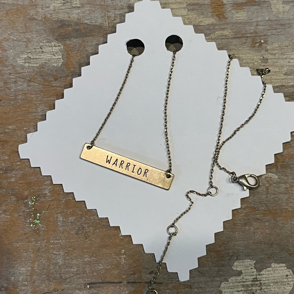 Warrior bar necklace